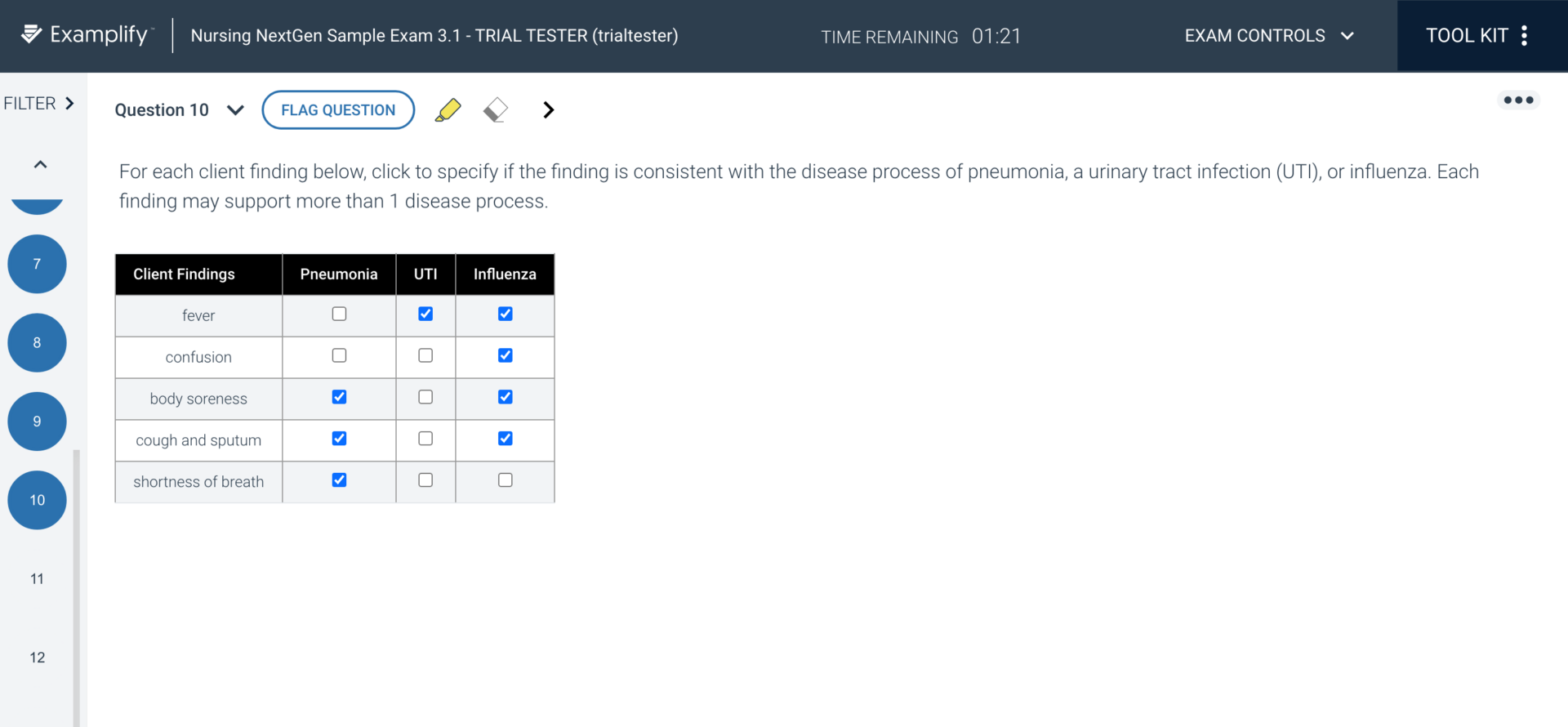 matrix multiple response examplify